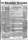Rhondda Socialist Newspaper Saturday 01 March 1913 Page 1