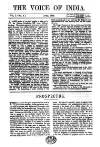 Voice of India Sunday 01 April 1883 Page 1