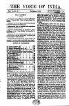 Voice of India Saturday 01 September 1883 Page 1