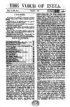 Voice of India Monday 01 October 1883 Page 1