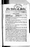 Voice of India Thursday 01 January 1885 Page 1