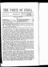 Voice of India Thursday 01 September 1887 Page 1
