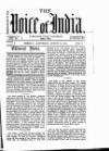 Voice of India Saturday 10 August 1901 Page 1