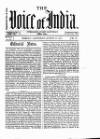 Voice of India Saturday 17 August 1901 Page 1