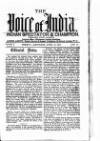 Voice of India Saturday 12 April 1902 Page 1