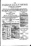 Indian Daily News Thursday 22 September 1898 Page 1