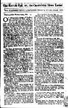 Kentish Weekly Post or Canterbury Journal Sat 15 Feb 1729 Page 1