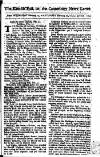 Kentish Weekly Post or Canterbury Journal Sat 22 Feb 1729 Page 1