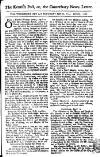 Kentish Weekly Post or Canterbury Journal Sat 12 Apr 1729 Page 1