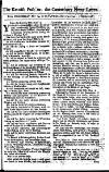 Kentish Weekly Post or Canterbury Journal Sat 17 May 1729 Page 1