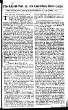 Kentish Weekly Post or Canterbury Journal Sat 28 Jun 1729 Page 1