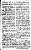 Kentish Weekly Post or Canterbury Journal Wed 03 Sep 1729 Page 1