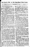 Kentish Weekly Post or Canterbury Journal Wed 05 Nov 1729 Page 1