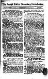 Kentish Weekly Post or Canterbury Journal Wed 07 Jan 1736 Page 1