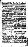 Kentish Weekly Post or Canterbury Journal Sat 10 Jan 1736 Page 1