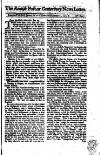 Kentish Weekly Post or Canterbury Journal Wed 21 Jan 1736 Page 1