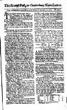 Kentish Weekly Post or Canterbury Journal Sat 11 Sep 1736 Page 1
