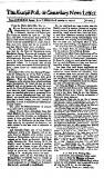 Kentish Weekly Post or Canterbury Journal Wed 12 Jan 1737 Page 1