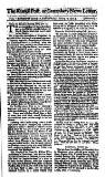 Kentish Weekly Post or Canterbury Journal Sat 29 Jan 1737 Page 1