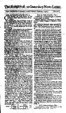 Kentish Weekly Post or Canterbury Journal Sat 05 Feb 1737 Page 1