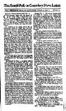 Kentish Weekly Post or Canterbury Journal Sat 19 Feb 1737 Page 1