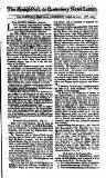 Kentish Weekly Post or Canterbury Journal Wed 24 Aug 1737 Page 1