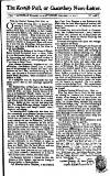 Kentish Weekly Post or Canterbury Journal Sat 12 Nov 1737 Page 1