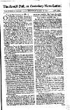 Kentish Weekly Post or Canterbury Journal Wed 16 Nov 1737 Page 1
