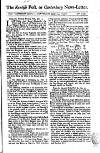 Kentish Weekly Post or Canterbury Journal Sat 14 Jan 1738 Page 1