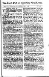 Kentish Weekly Post or Canterbury Journal Wed 03 May 1738 Page 1