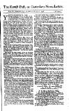 Kentish Weekly Post or Canterbury Journal Sat 08 Jul 1738 Page 1