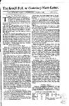 Kentish Weekly Post or Canterbury Journal Wed 09 Aug 1738 Page 1