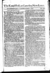 Kentish Weekly Post or Canterbury Journal Sat 06 Jan 1739 Page 1