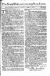 Kentish Weekly Post or Canterbury Journal Sat 20 Jan 1739 Page 1