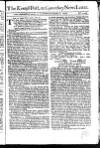 Kentish Weekly Post or Canterbury Journal Sat 27 Jan 1739 Page 1