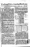 Kentish Weekly Post or Canterbury Journal Wed 07 Nov 1739 Page 1