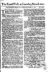 Kentish Weekly Post or Canterbury Journal Sat 22 Dec 1739 Page 1