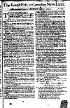 Kentish Weekly Post or Canterbury Journal Sat 26 Jan 1740 Page 1