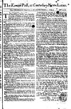 Kentish Weekly Post or Canterbury Journal Sat 23 Feb 1740 Page 1