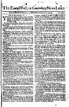 Kentish Weekly Post or Canterbury Journal Wed 27 Feb 1740 Page 1