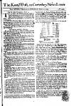 Kentish Weekly Post or Canterbury Journal Wed 26 Mar 1740 Page 1