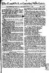Kentish Weekly Post or Canterbury Journal Sat 29 Mar 1740 Page 1