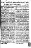 Kentish Weekly Post or Canterbury Journal Sat 12 Apr 1740 Page 1