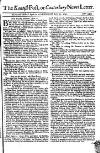 Kentish Weekly Post or Canterbury Journal Wed 23 Apr 1740 Page 1