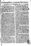 Kentish Weekly Post or Canterbury Journal Sat 03 May 1740 Page 1