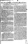 Kentish Weekly Post or Canterbury Journal Wed 07 May 1740 Page 1