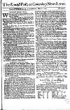 Kentish Weekly Post or Canterbury Journal Wed 21 May 1740 Page 1