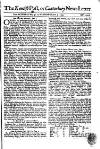 Kentish Weekly Post or Canterbury Journal Wed 04 Jun 1740 Page 1