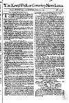Kentish Weekly Post or Canterbury Journal Wed 11 Jun 1740 Page 1