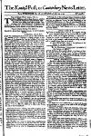 Kentish Weekly Post or Canterbury Journal Sat 19 Jul 1740 Page 1